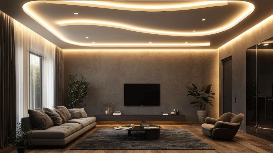 led-strip-light-living-room แต่งห้องนั่งเล่นด้วยLED Strip Lights