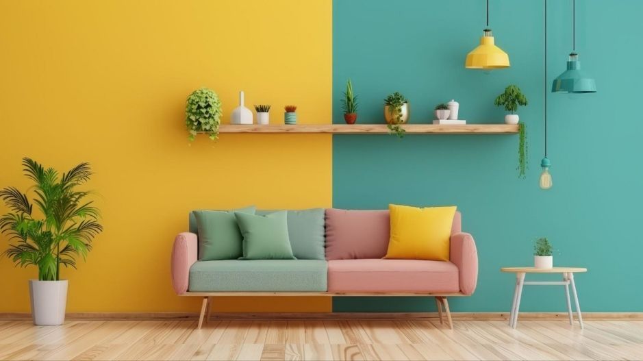 colorful-living-room-ideas แต่งห้องนั่งเล่นสีสันสดใส