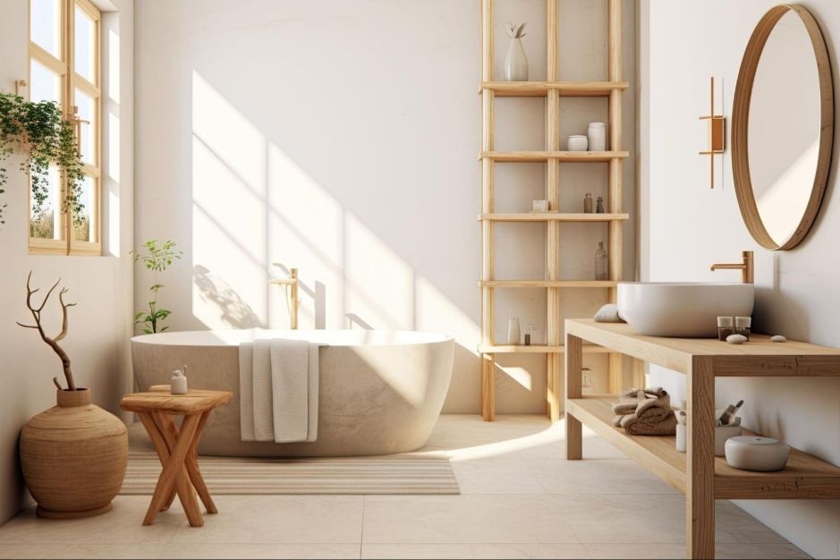 minimal-bathroom-decoratation แต่งห้องน้ำมินิมอลวัสดุไม้